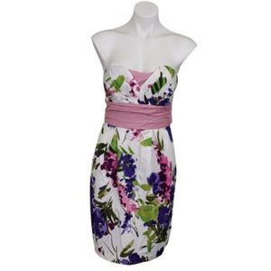 NWT Trixxi Retro Style Floral Strapless Dress, 9